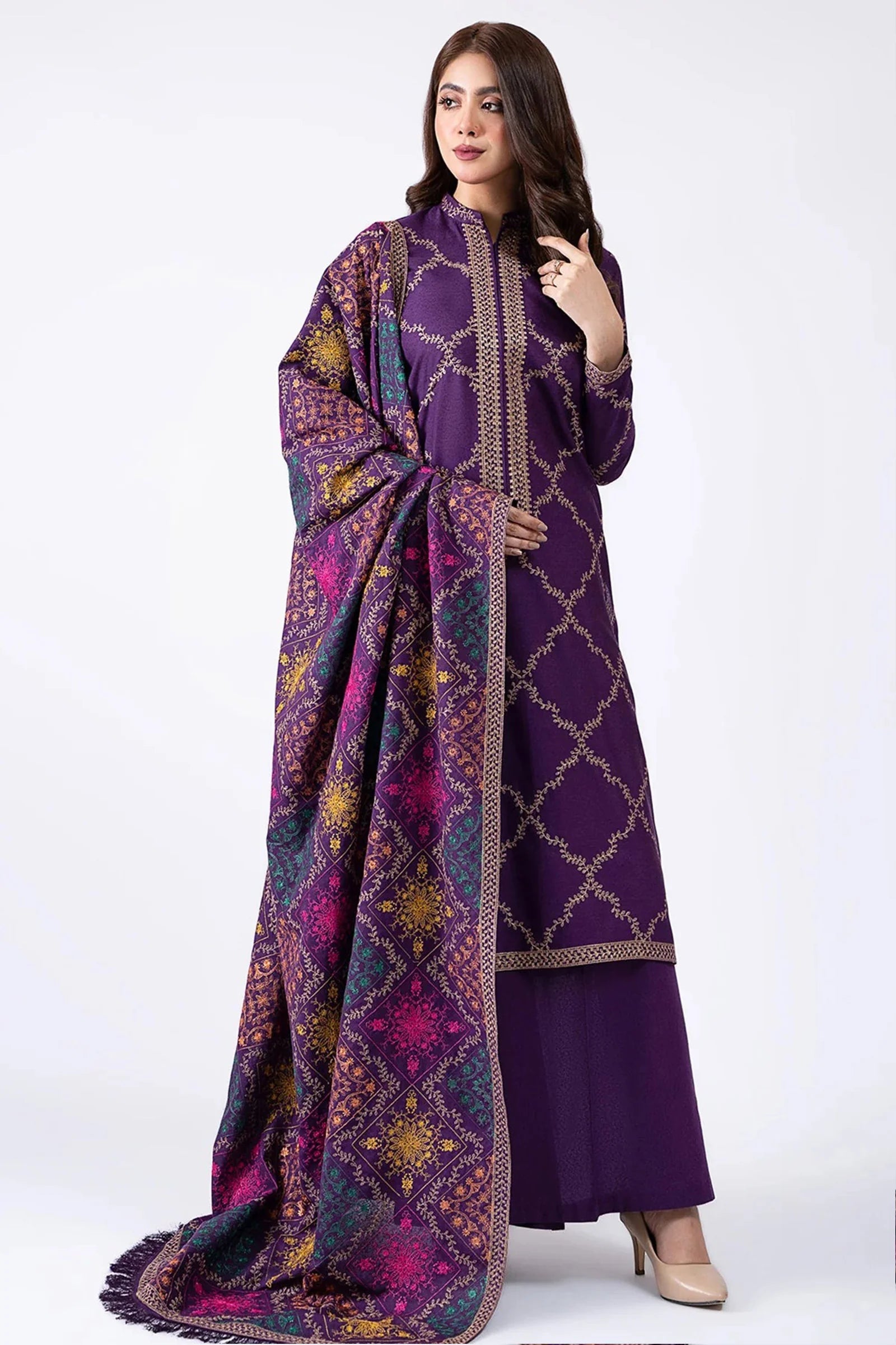 Sobia nazir Embroidered lawn Three Piece D-64