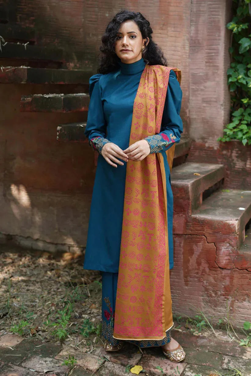 Maria.B Embroidered lawn Three Piece D-22