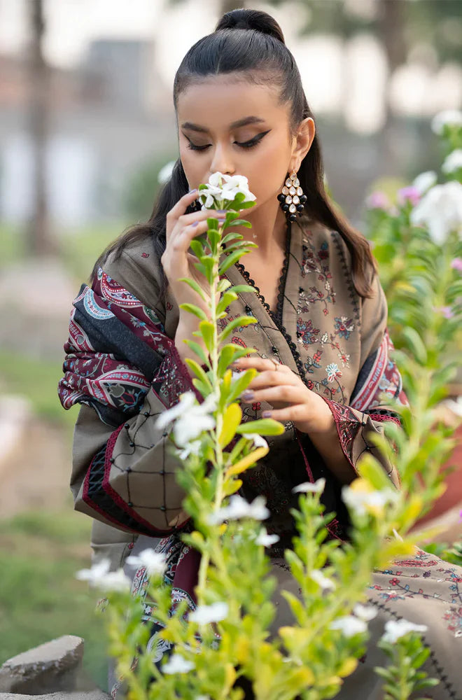 BIN ILYAS Embroidered lawn Three Piece BIL-05