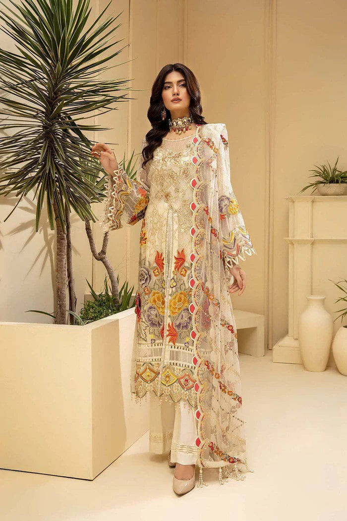 Maria B MB-106 Embroidered Lawn Three Piece Summer Collection