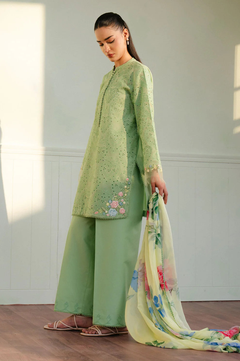 Chikenkari Embroidered lawn Three Piece COCO-51