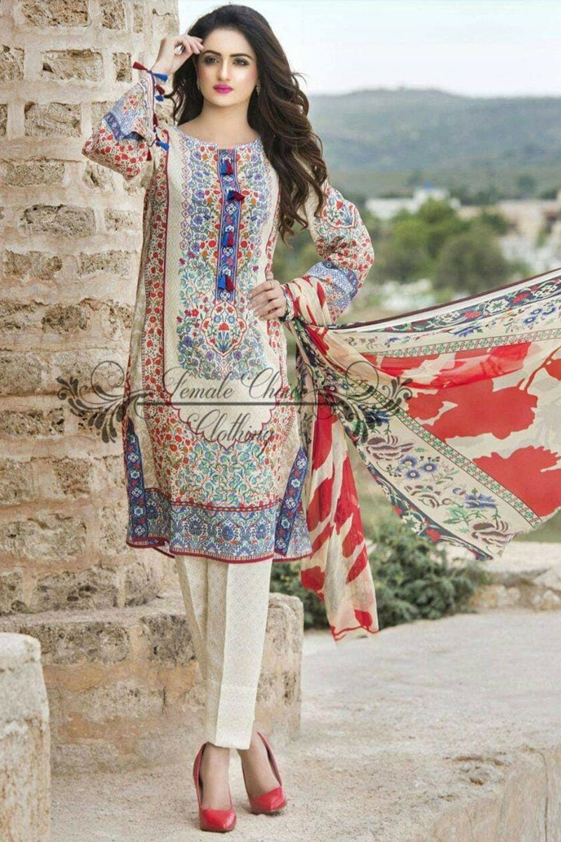 Firdous D-802 Printed three piece