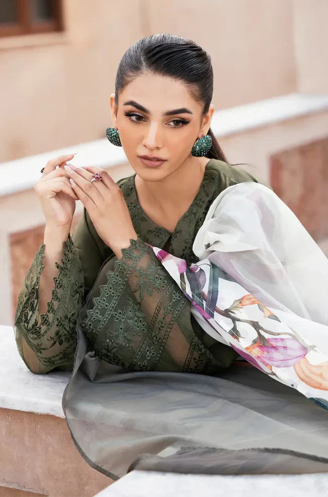EID COLLECTION Izel Embroidered lawn Three Piece IZ-05