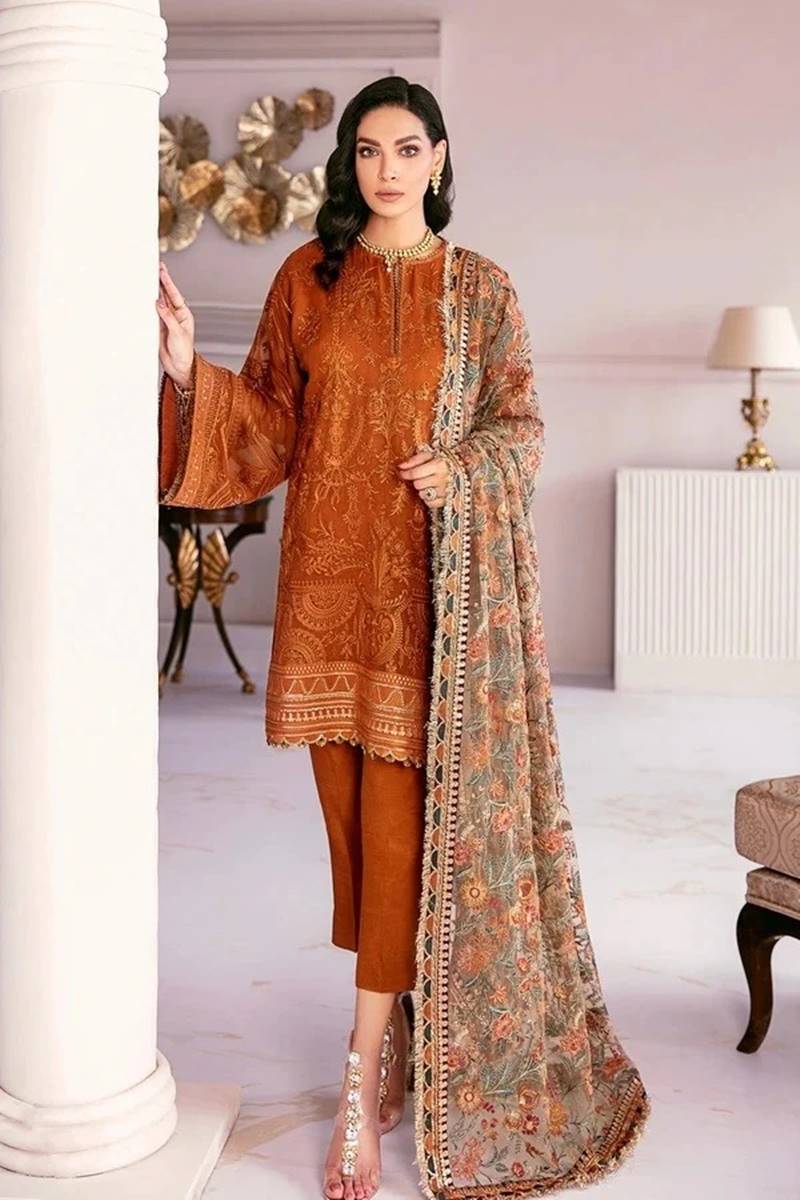 Cross Stitch Winter Embroidered Three Piece CS-03