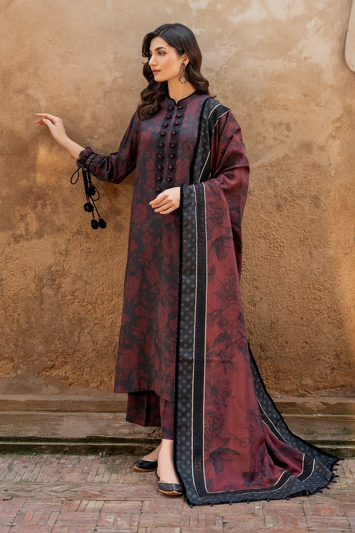 Baroque D-796 Printed three  piece