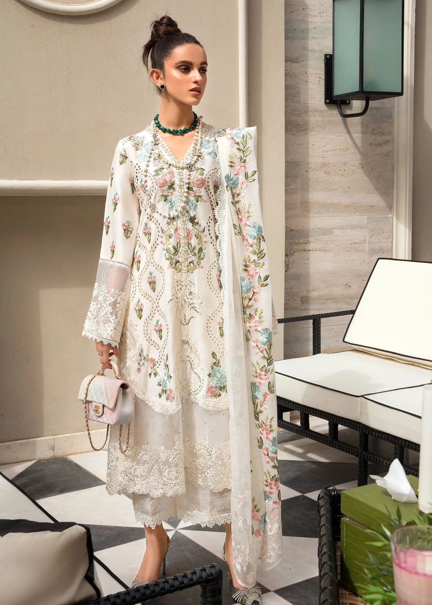 MONSOON BLOOMS DHANAK Three Piece WInter Collection