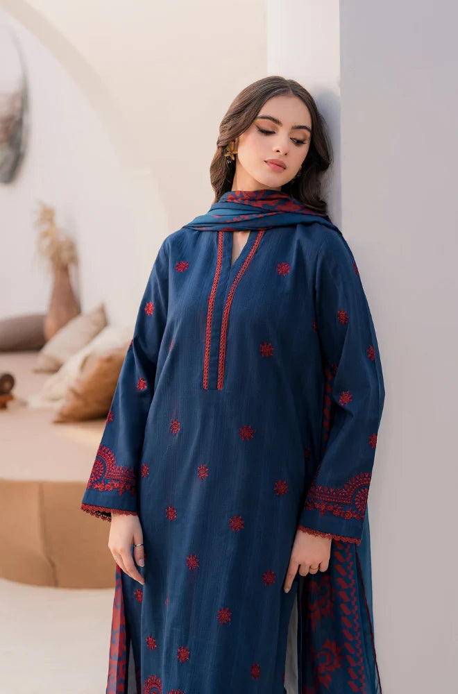 JAZMIN Embroidered lawn Three Piece jz-44