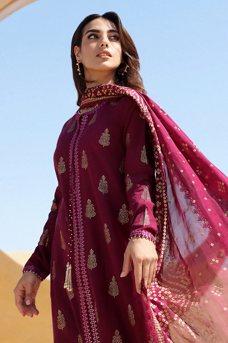 Cross stitch Embroidered lawn Three Piece CS-14