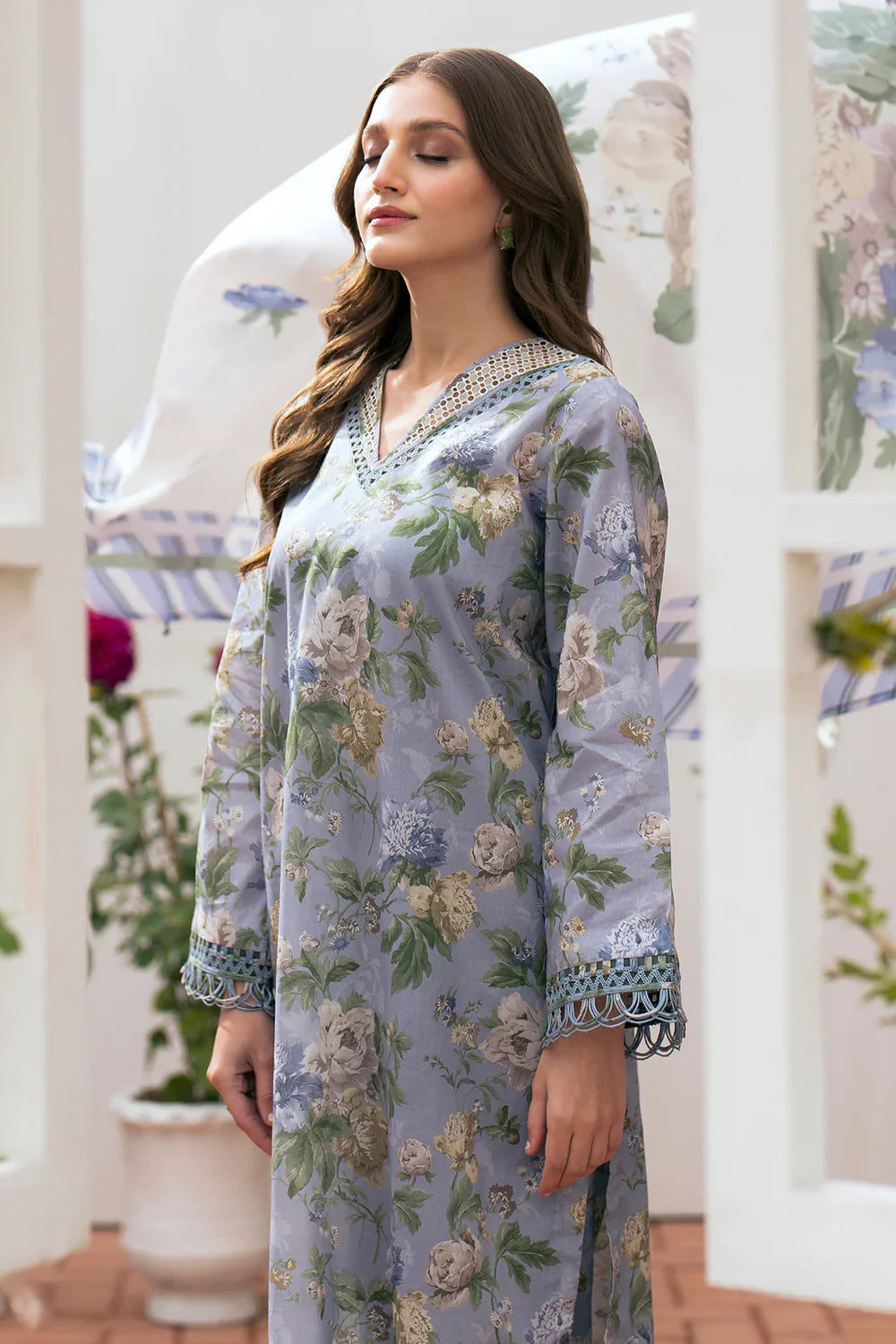 Baroque D-802 Printed three  piece