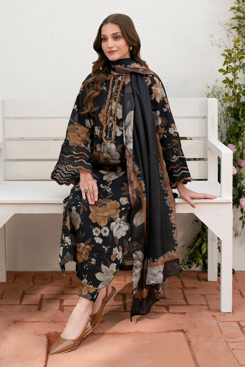 Baroque D-100 Printed three  piece suit