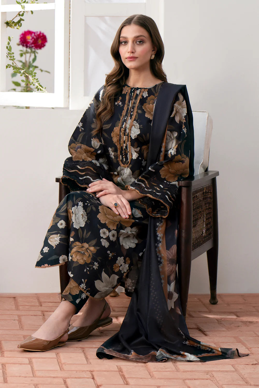 Baroque D-100 Printed three  piece suit