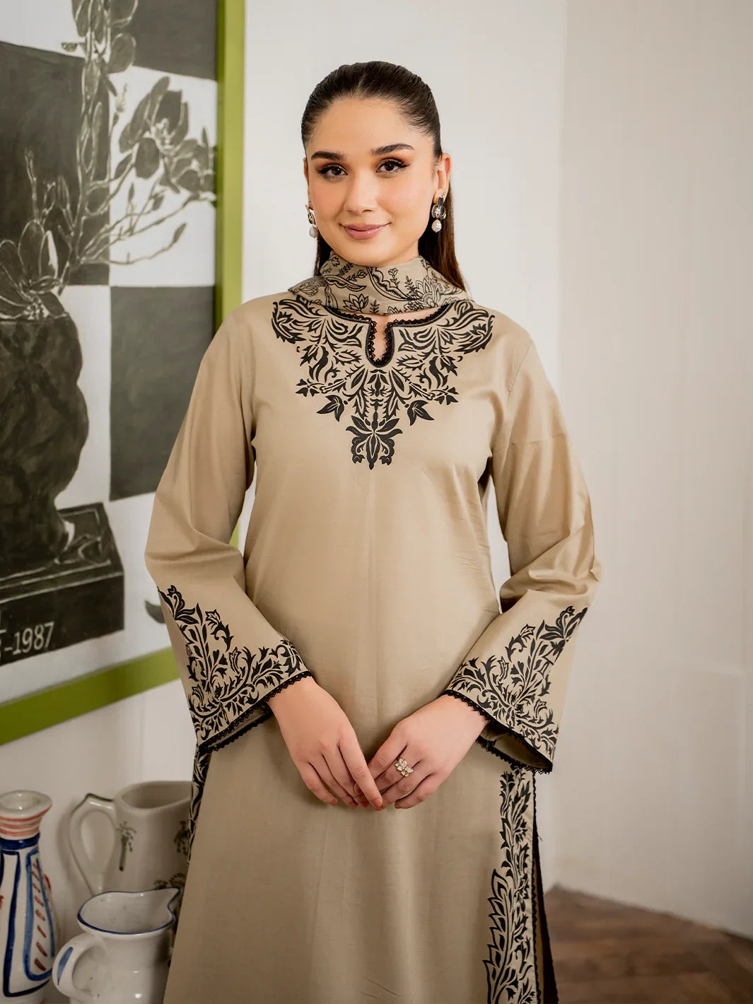 Sapphire  Embroidered lawn Three Piece SPL-746
