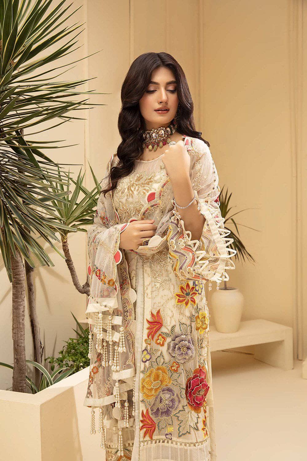 Maria B MB-106 Embroidered Lawn Three Piece Summer Collection