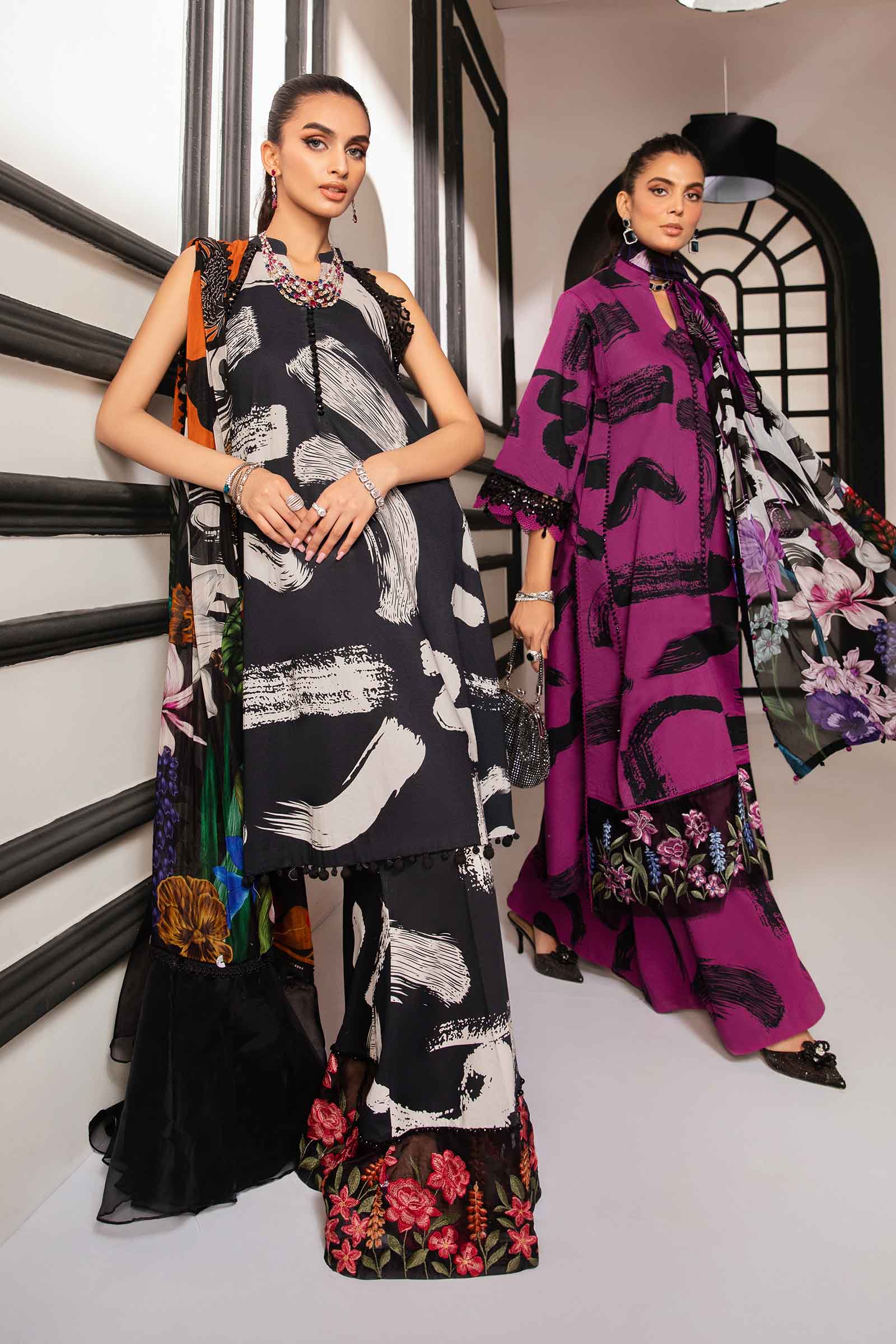 Maria-B D-10 Printed three  piece