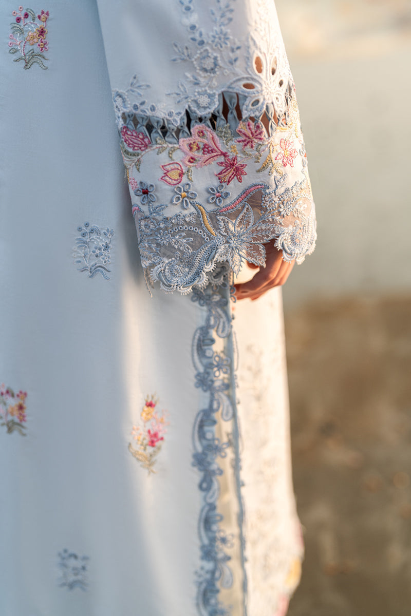Qalamkar Chikenkari Embroidered lawn Three Piece QL-1035