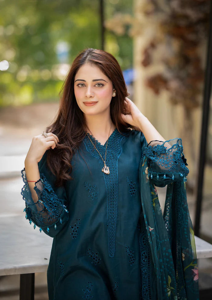 Zarashahjhan Embroidered lawn Three Piece COCO-49