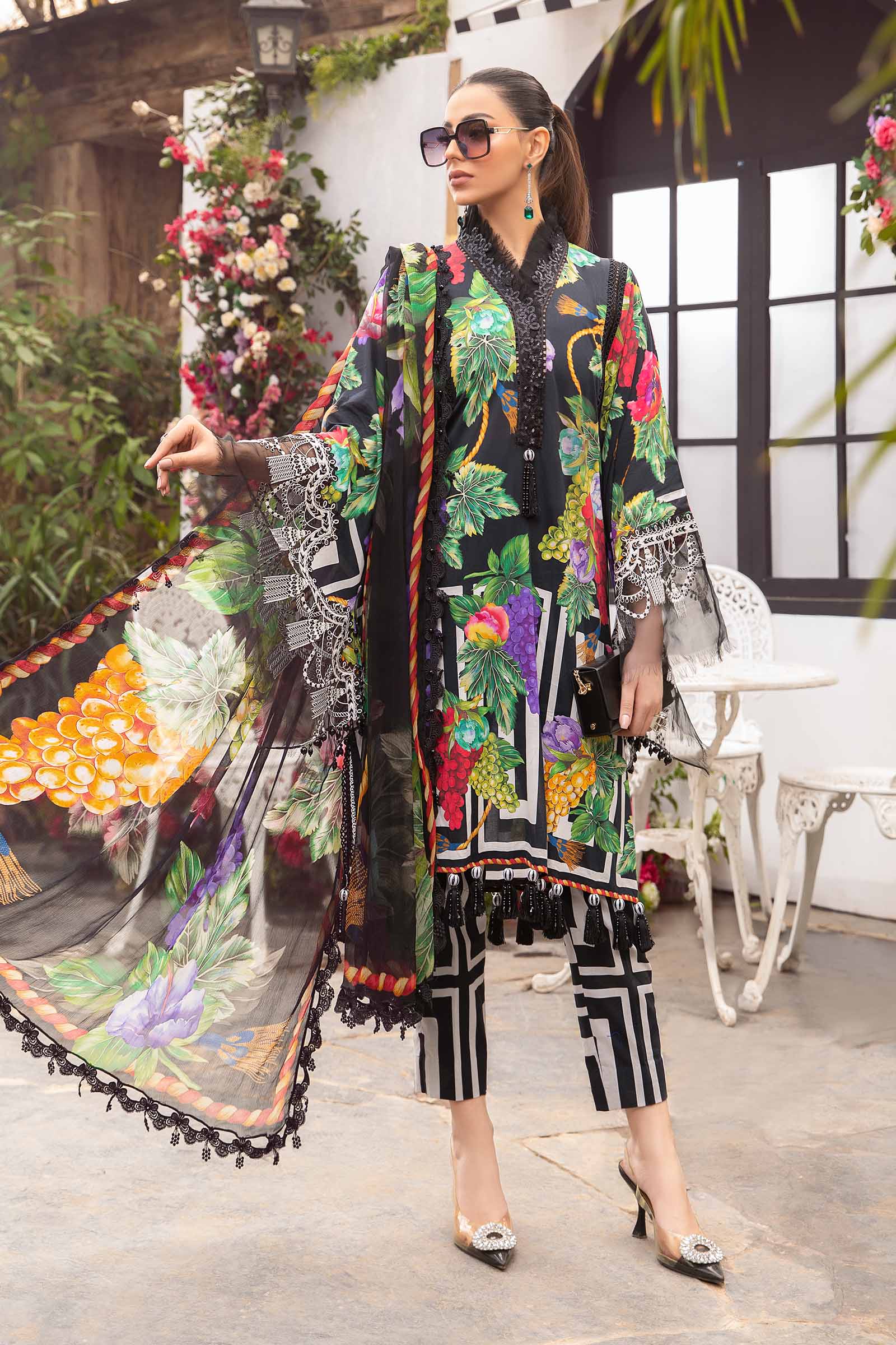 M-Print 1040 Lawn Digital Printed Three Piece