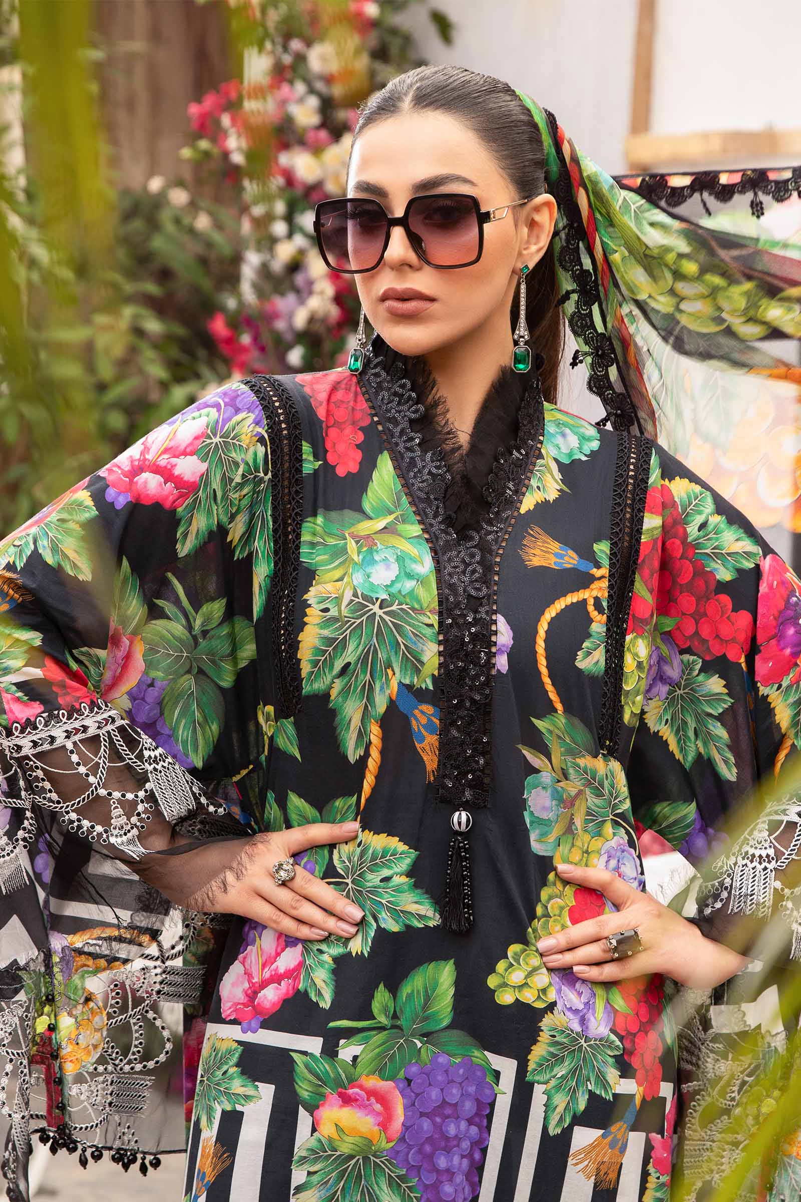 M-Print 1040 Lawn Digital Printed Three Piece
