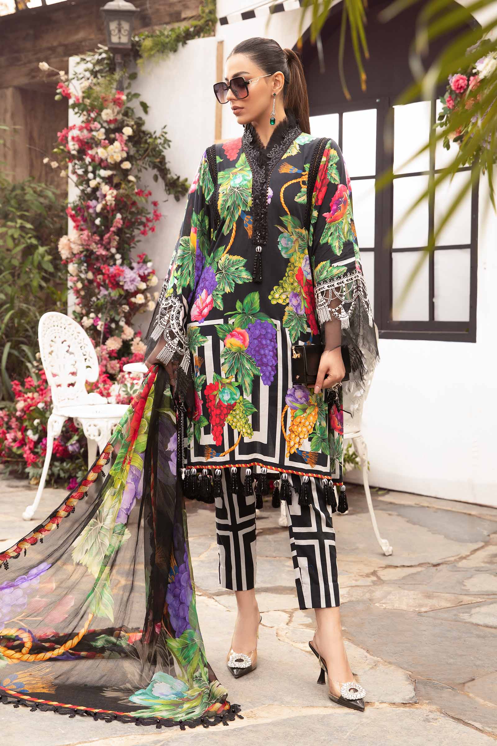 M-Print 1040 Lawn Digital Printed Three Piece