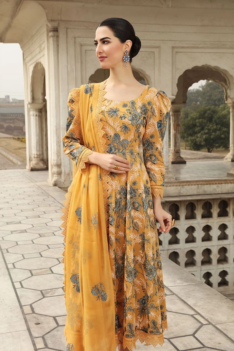 Bareeze  D 355 Musturd EID Collection Embroidered Three Piece Lawn Collection