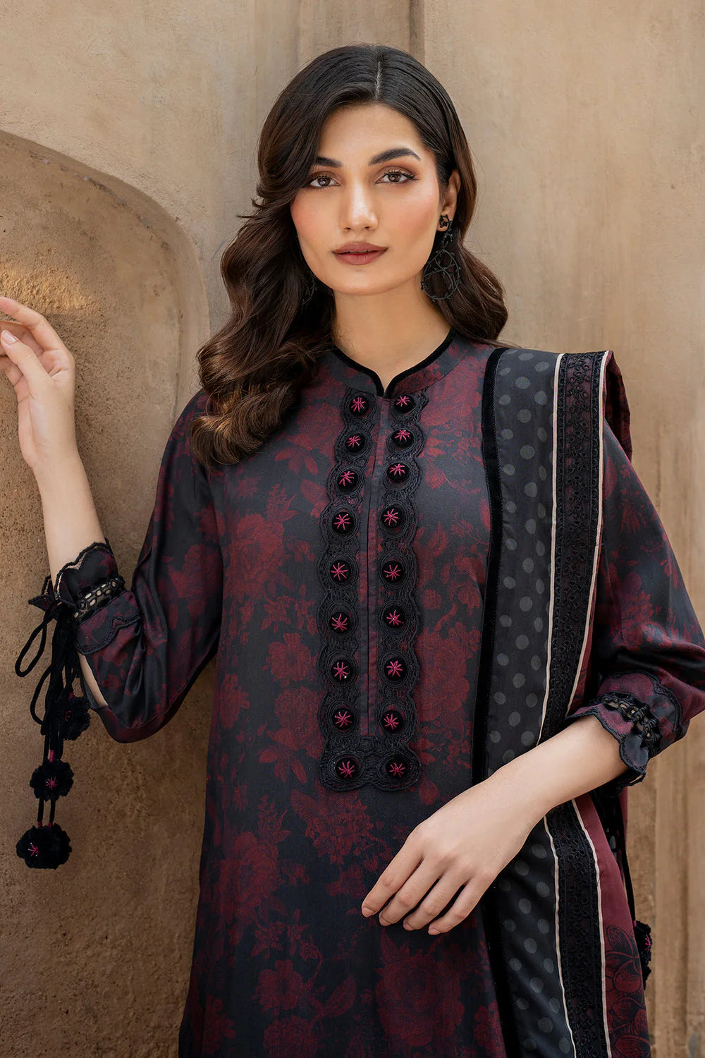 Baroque D-796 Printed three  piece