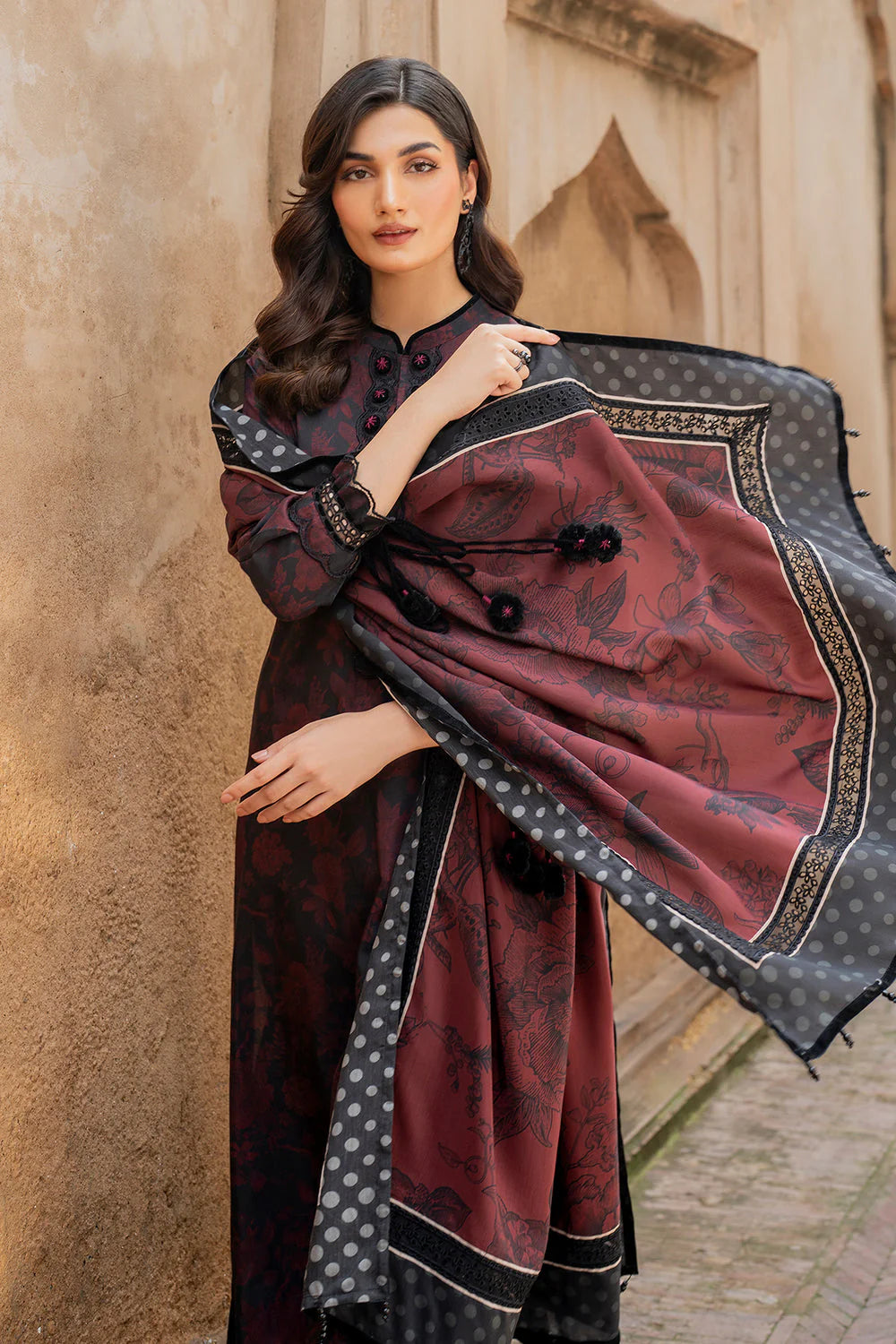 Baroque D-796 Printed three  piece