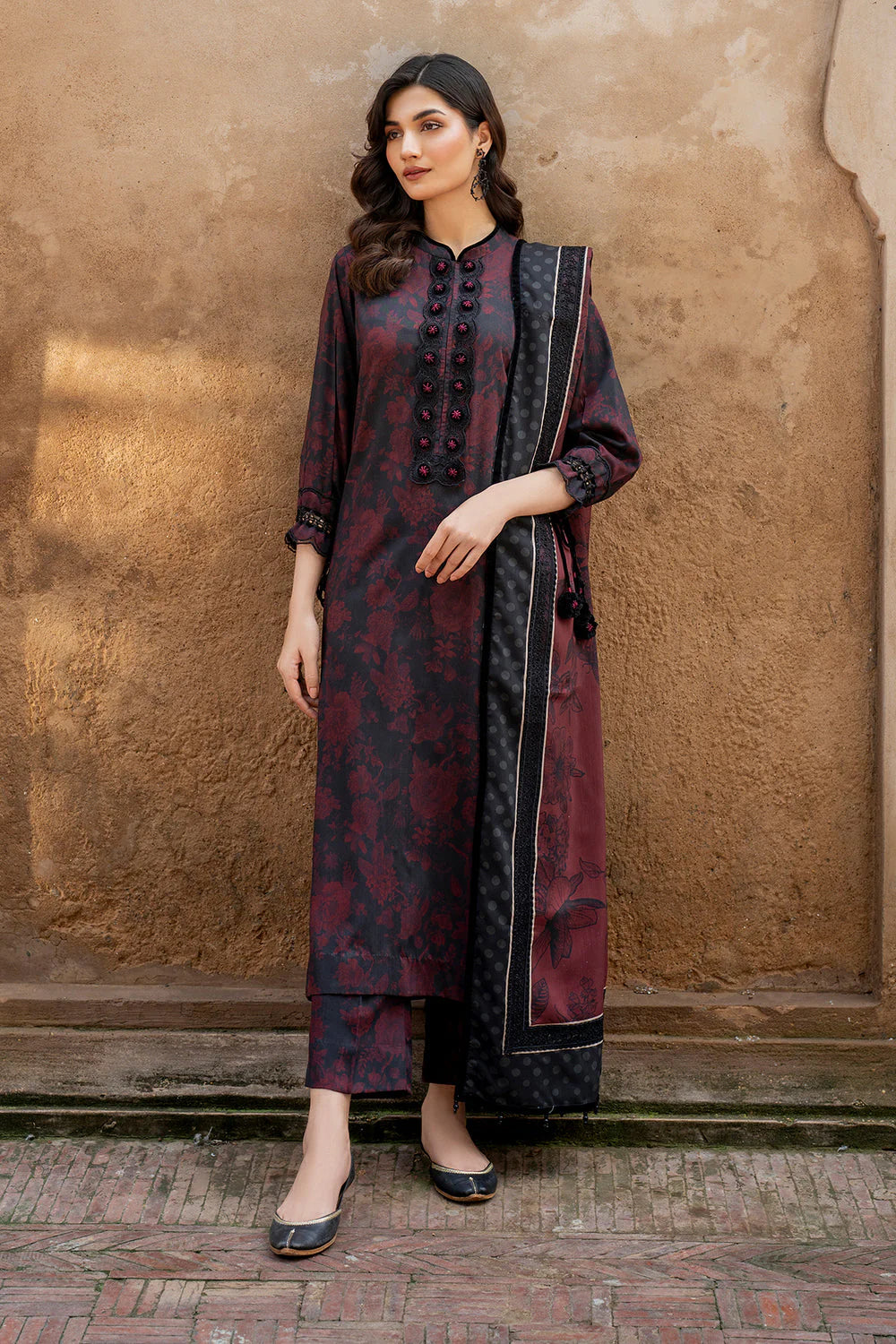 Baroque D-796 Printed three  piece
