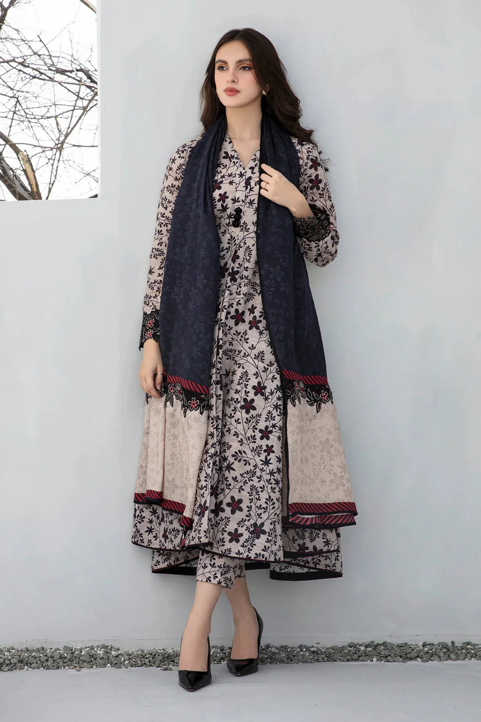 Baroque D-800 Printed three  piece